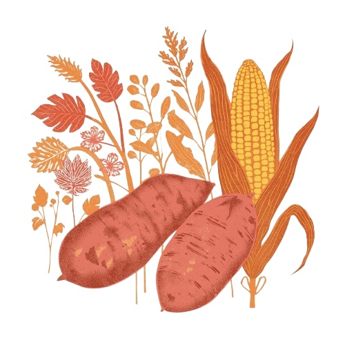 【温もりリソグラフ】秋の植物1 クリップアート25セット+α (PNG/300dpi)