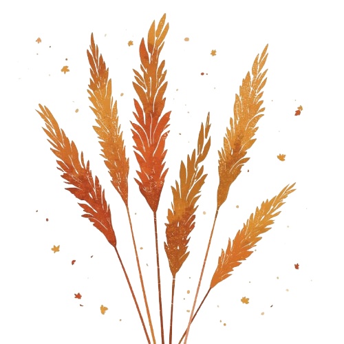 【温もりリソグラフ】秋の植物1 クリップアート25セット+α (PNG/300dpi)