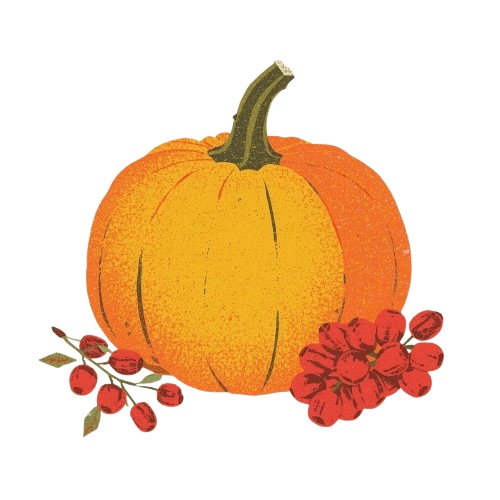 【温もりリソグラフ】秋の植物1 クリップアート25セット+α (PNG/300dpi)