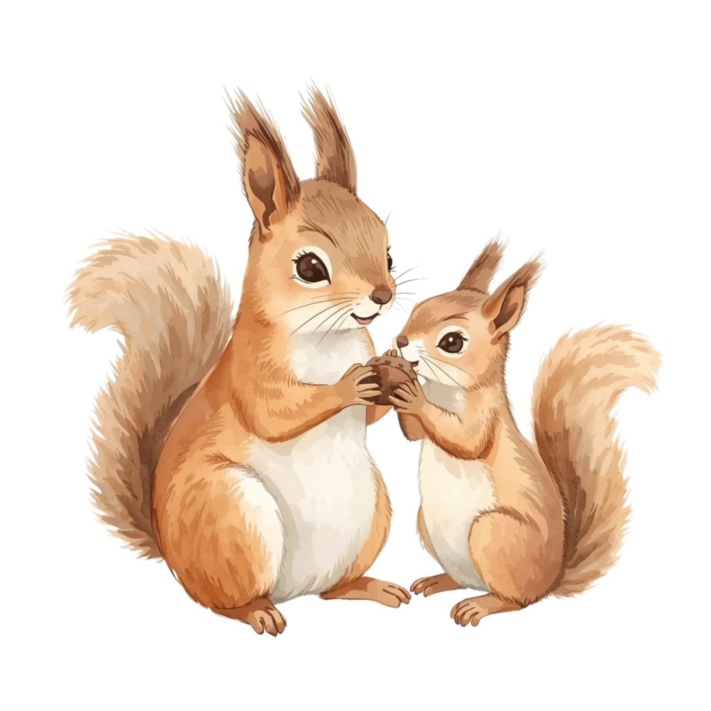 【温もり水彩】🍂秋の動物クリップアート 20セット+α (PNG/300dpi)