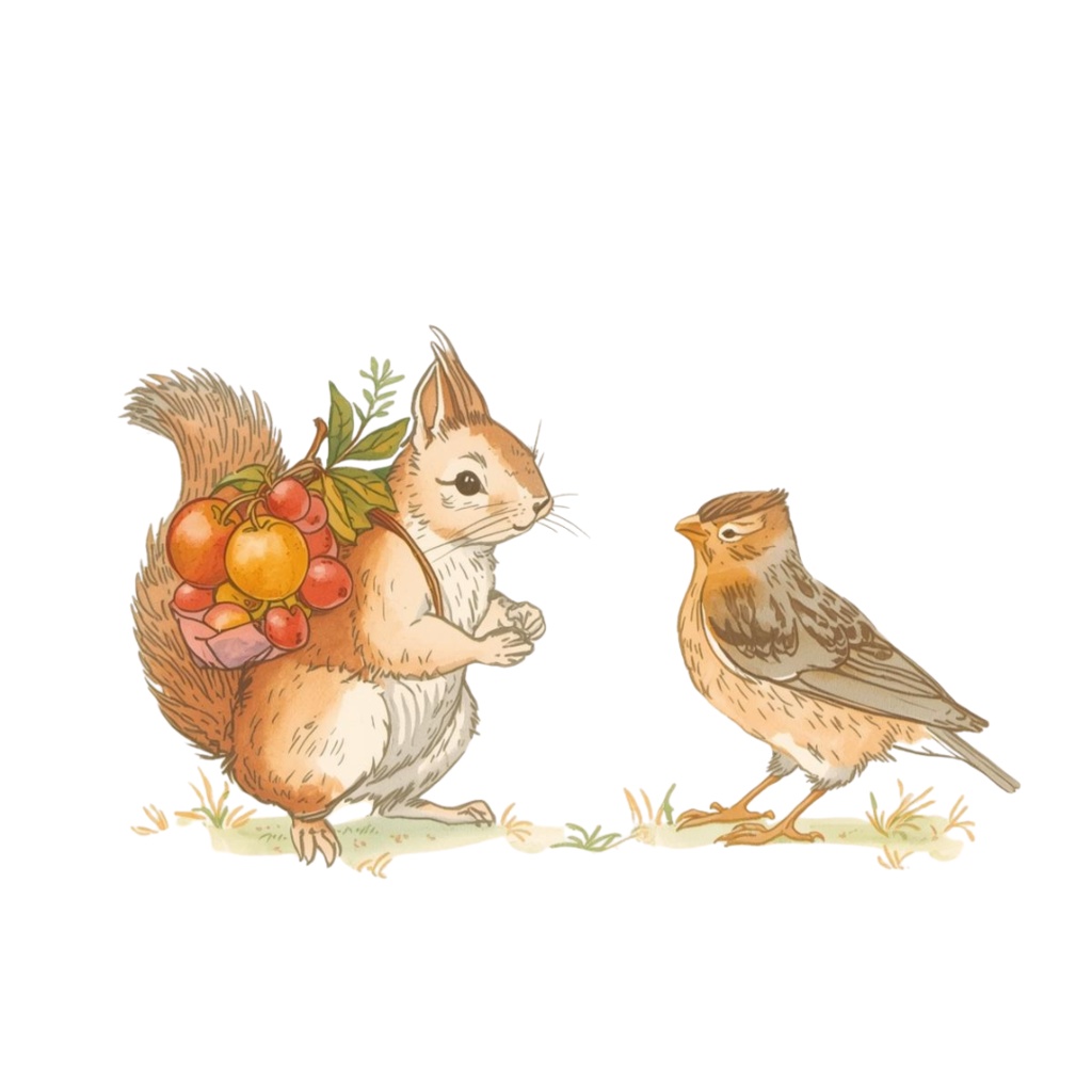 【温もり水彩】🍂秋の動物クリップアート 20セット+α (PNG/300dpi)