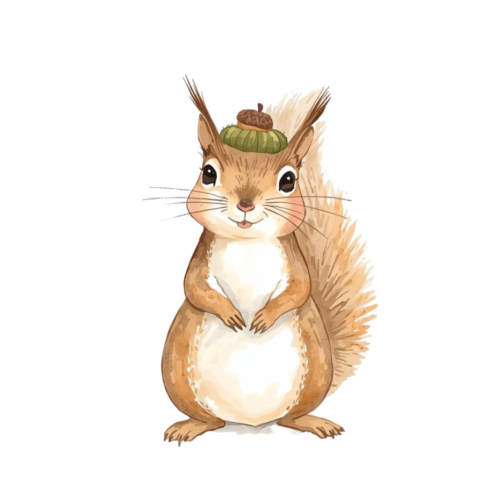 【温もり水彩】🍂秋の動物クリップアート 20セット+α (PNG/300dpi)