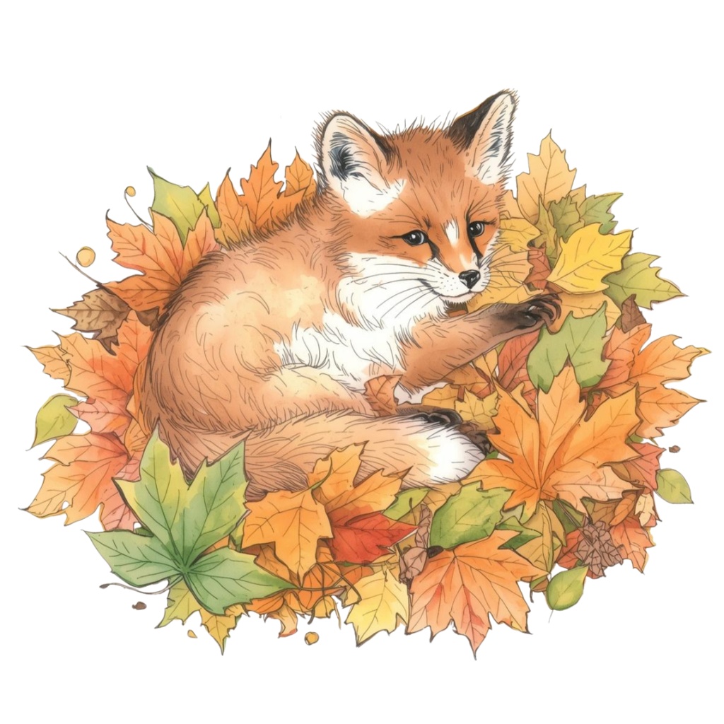 【温もり水彩】🍂秋の動物クリップアート 20セット+α (PNG/300dpi)