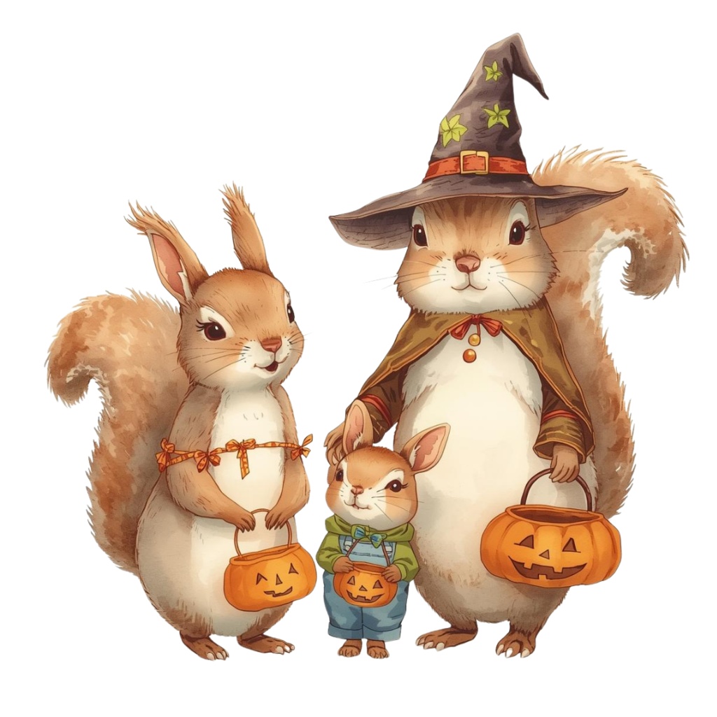 【温もり水彩】🍂ハロウィンクリップセット 20セット+α (PNG/300dpi)