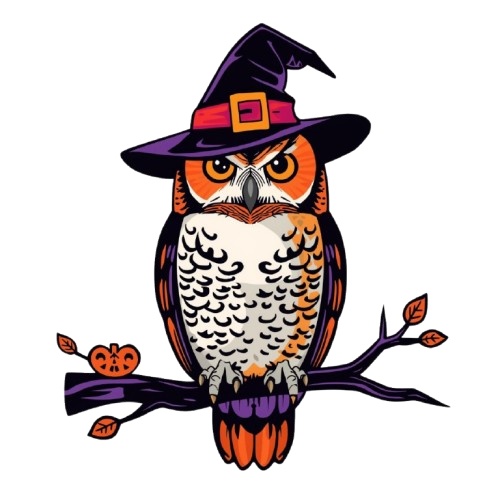 【ハロウィン素材】ポップ&カラフルなクリップアートセット35PNG+α|オレンジ・黒・白・紫基調/背景透過