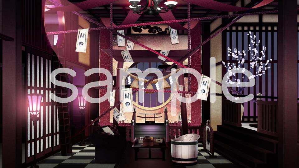 動く配信背景 鬼の部屋 昼夜差分あり