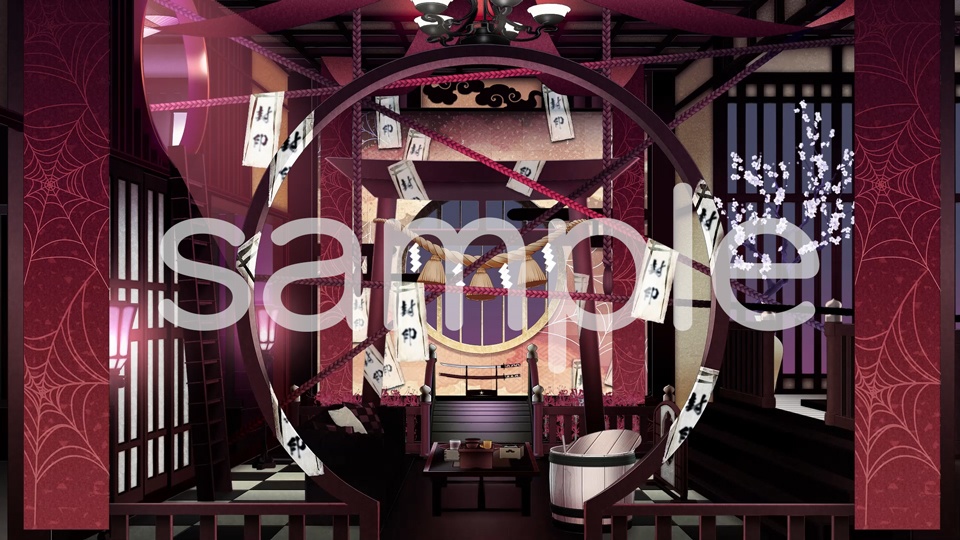 動く配信背景 鬼の部屋 昼夜差分あり