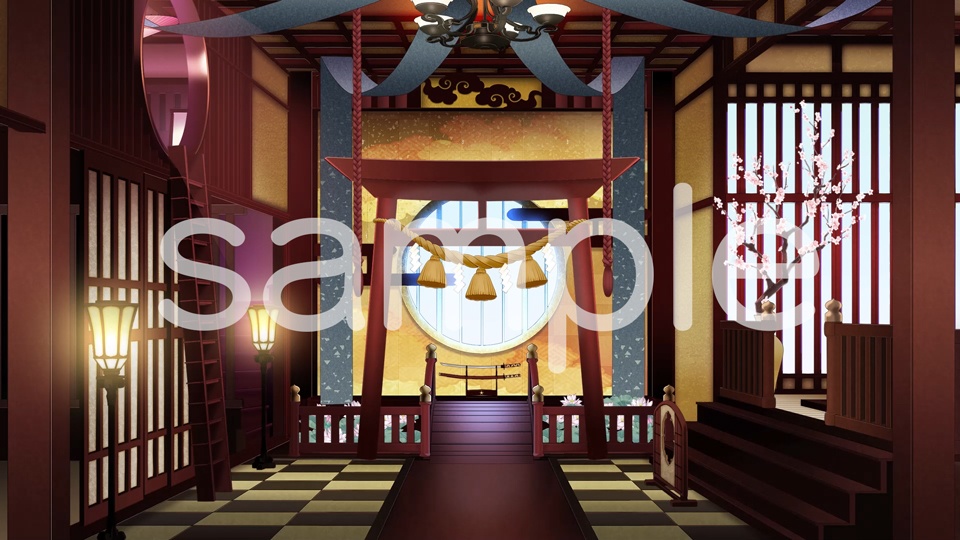 動く配信背景 鬼の部屋 昼夜差分あり