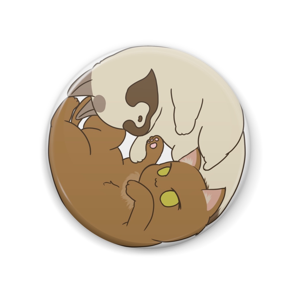 【猫カフェMAOMAOさんコラボ】ぎゅうぎゅう缶バッジ