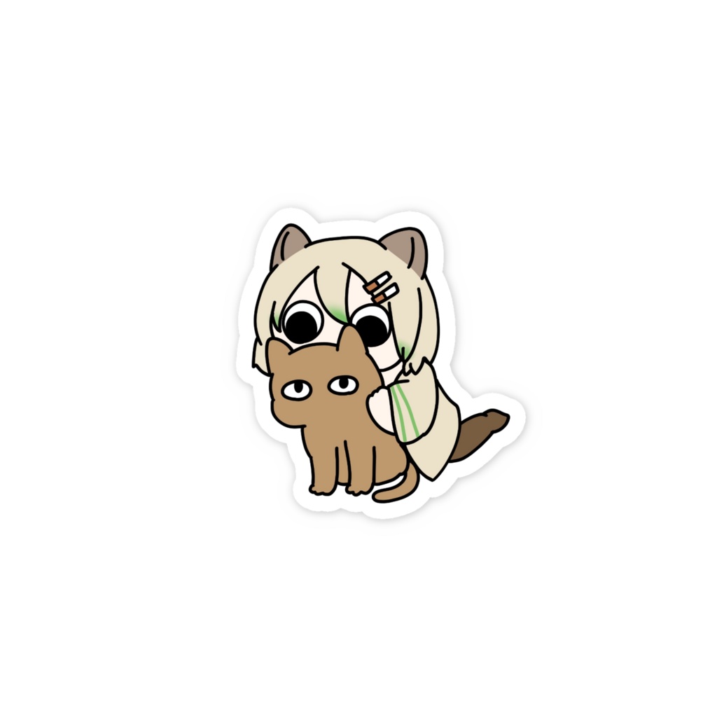 【猫カフェMAOMAOさんコラボ】猫吸いたぬきステッカー