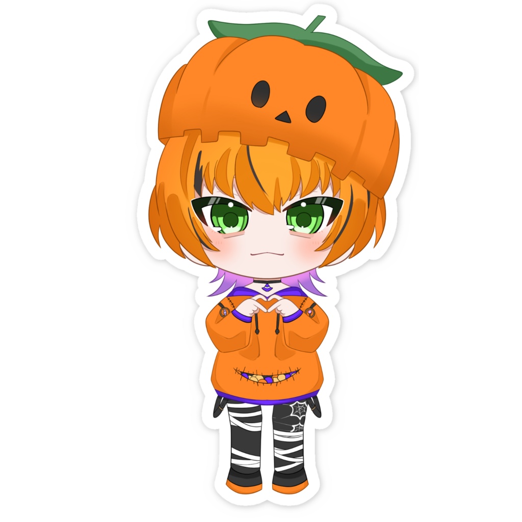 ゆびはーと私服のかぼちゃシール②