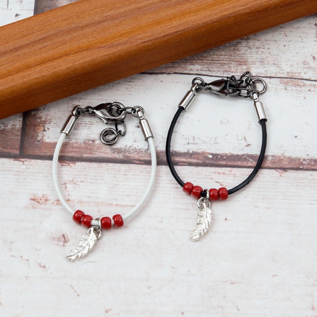 ぬい用 10cmぬい ネックレス アクセサリー レザー風 フェザー