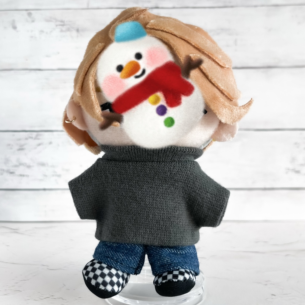 すのチル 服 チルぬい ぬい服 ボルチェ ボールチェーンマスコット ハイネックシャツ チャコールグレー