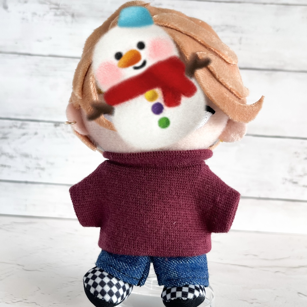 すのチル 服 チルぬい ぬい服 ボルチェ ボールチェーンマスコット ハイネックシャツ ボルドー