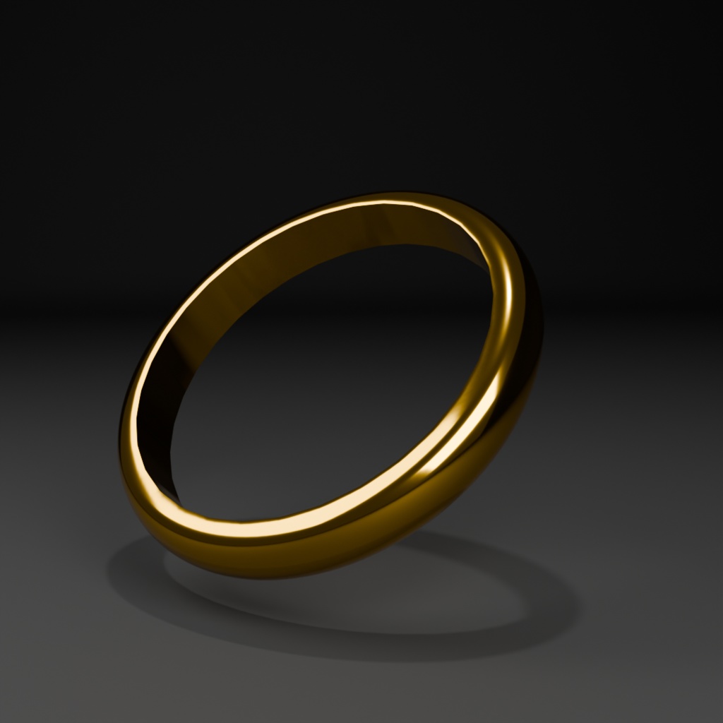 【VRChat】シンプルゴールドリング【無料】