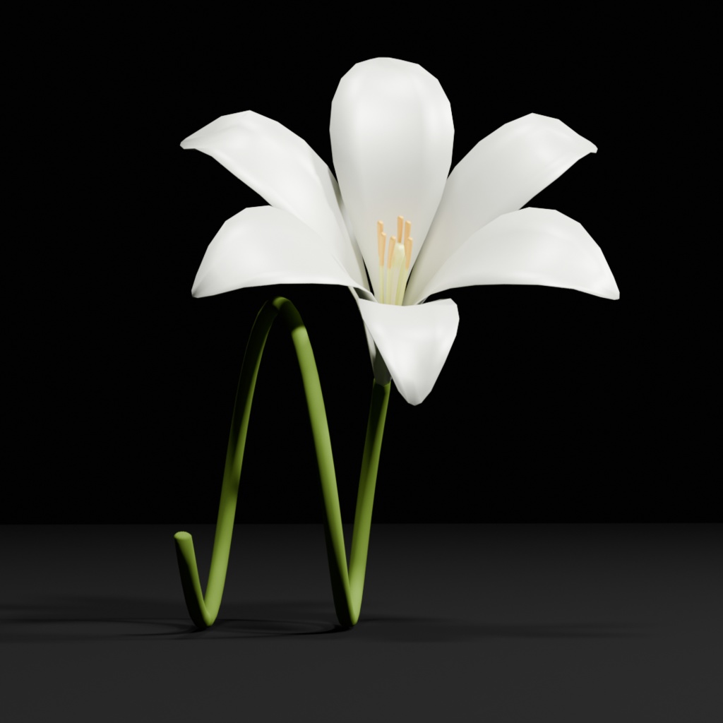 【VRChat】百合の花リング【無料】