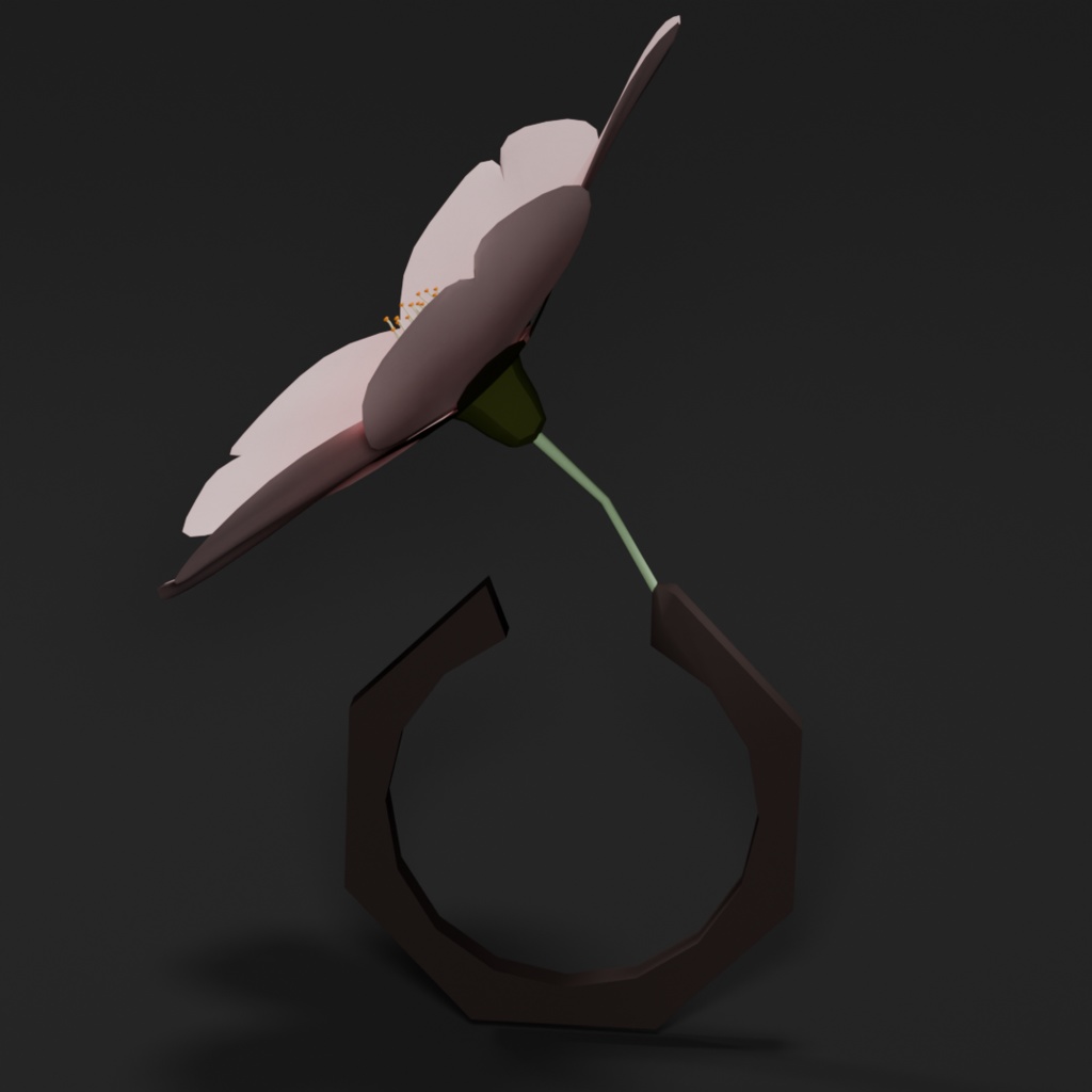【VRChat】桜の花リング【無料】