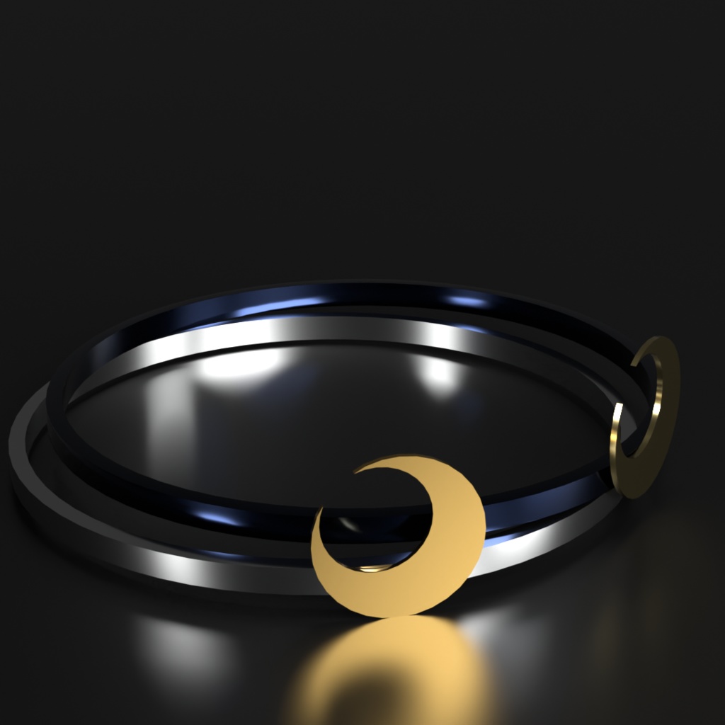 【VRChat】シンプルムーンリング【無料】