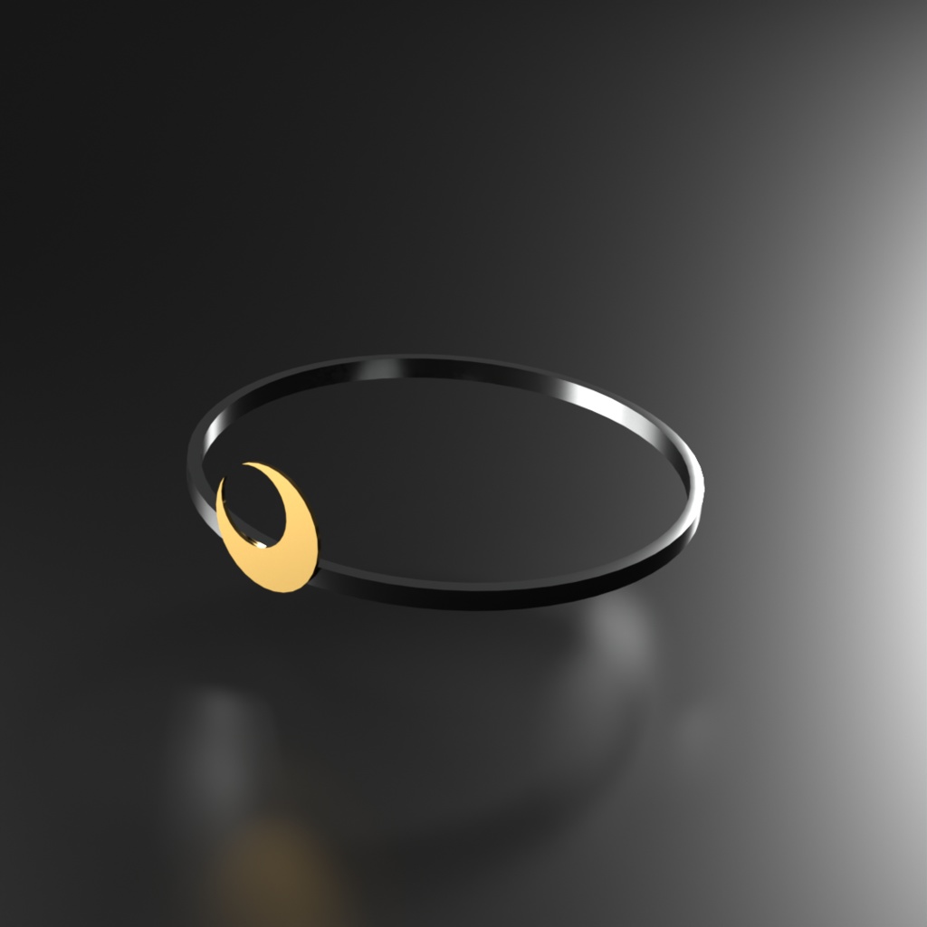 【VRChat】シンプルムーンリング【無料】