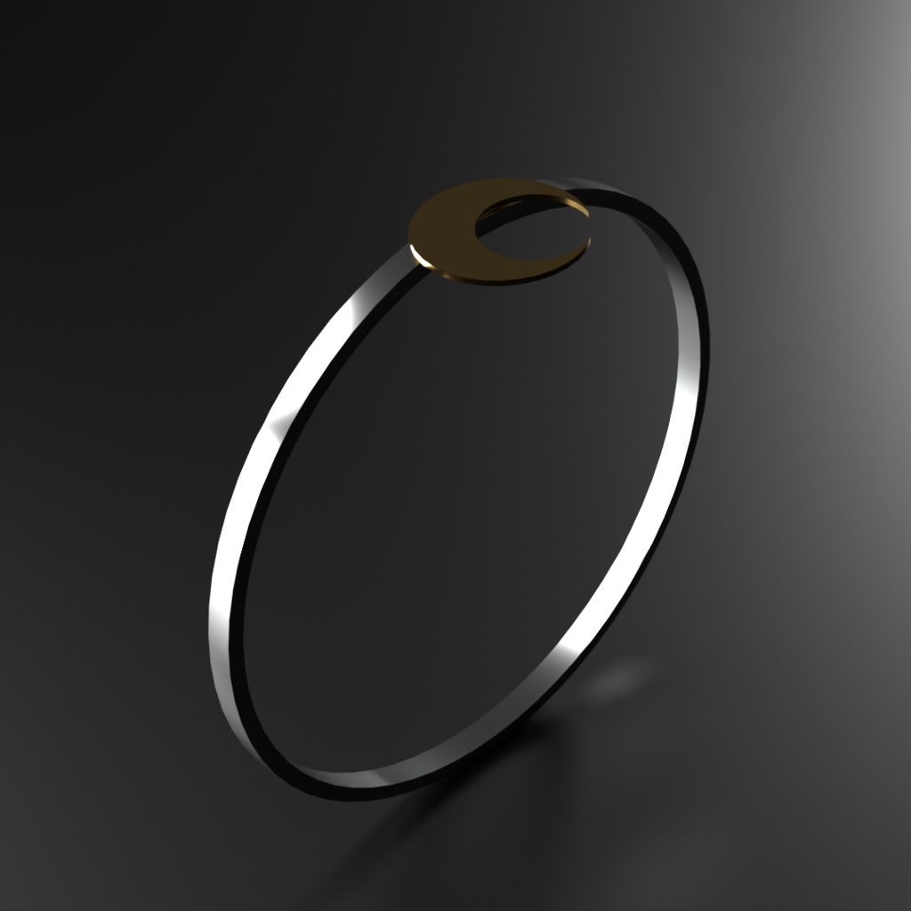 【VRChat】シンプルムーンリング【無料】