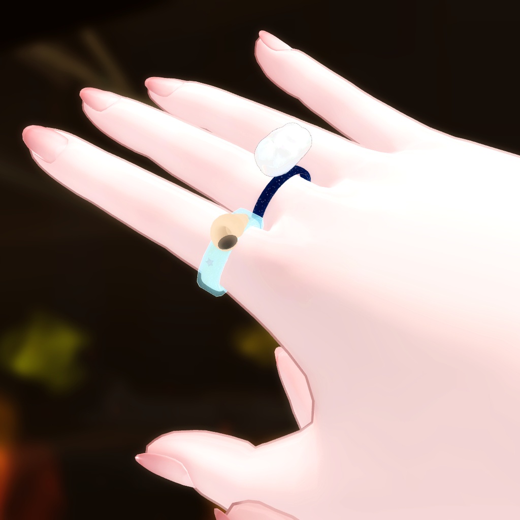 【VRChat】雨音・波音リング【鳴る・動く】