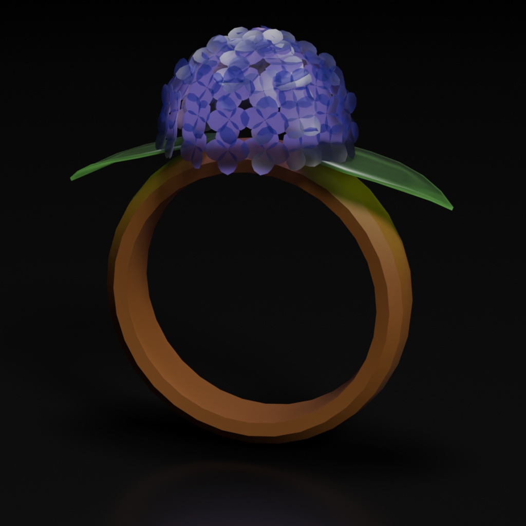 【VRChat】紫陽花リング【無料】