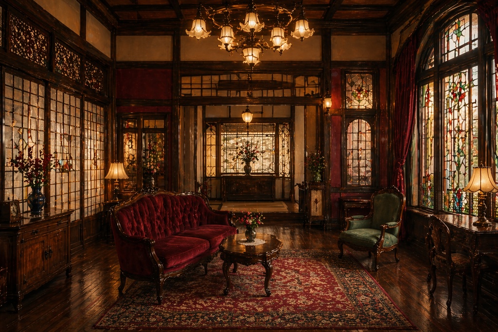 大正レトロ和風背景素材セット 5種