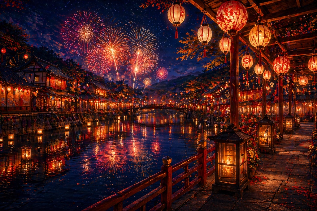 夏祭り背景素材セット 5種