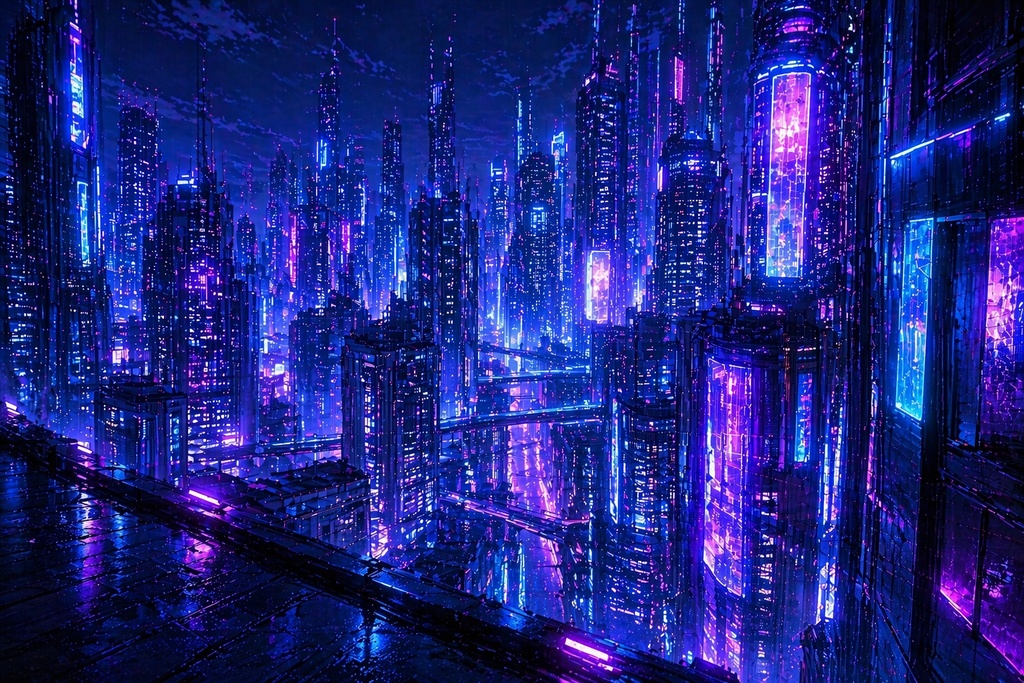 配信・TRPGに使えるサイバー背景素材セット 5種