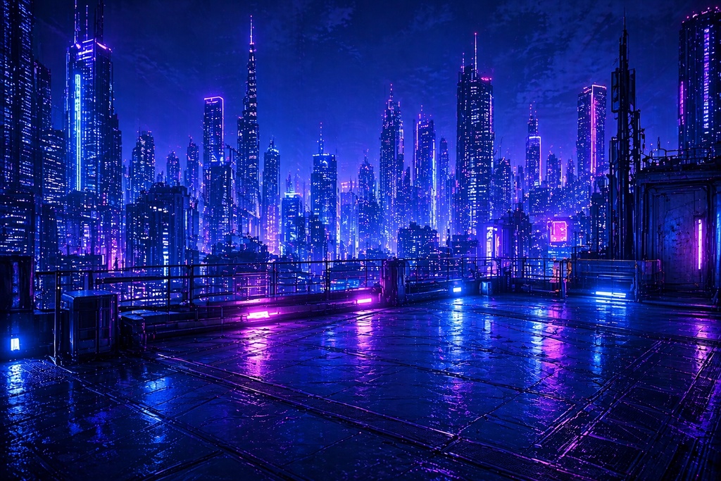 配信・TRPGに使えるサイバー背景素材セット 5種