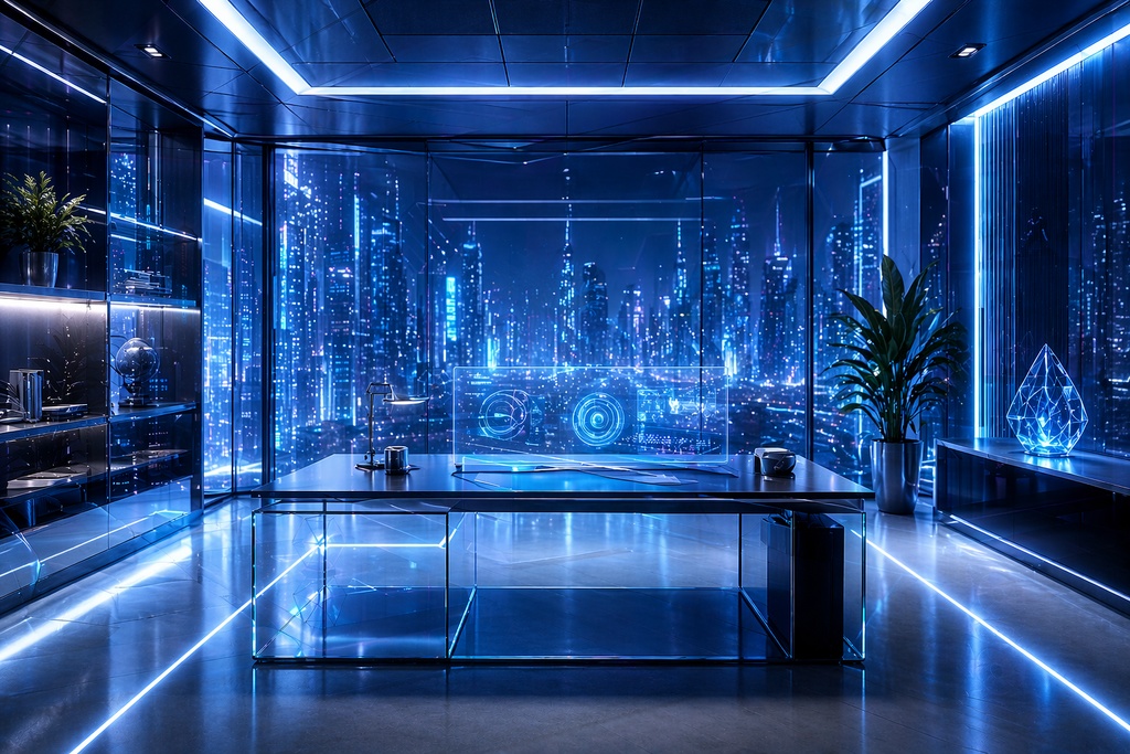 配信・TRPGに使えるサイバー部屋背景素材セット 5種