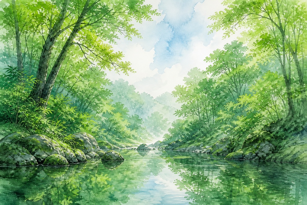 【5枚セット】新緑の森 背景素材｜商用利用可