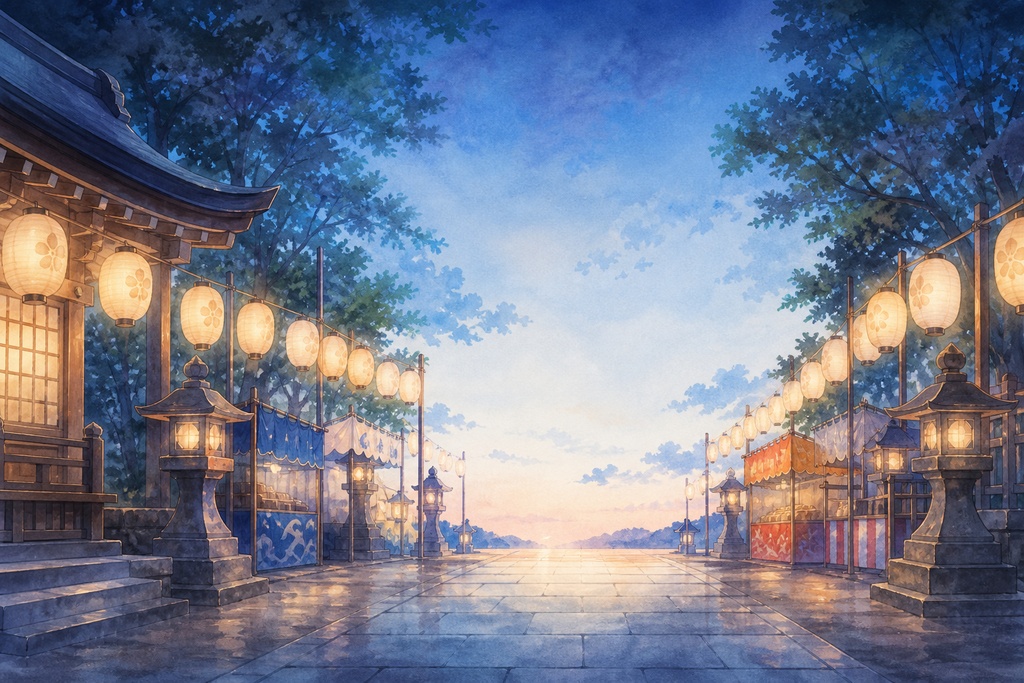 【5枚セット】夏祭り 背景素材｜商用利用可