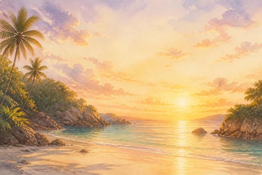 【5枚セット】夕暮れの海 背景素材｜商用利用可