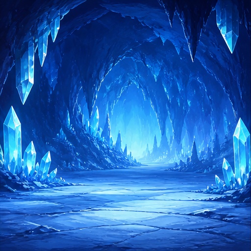 【サイズ選択】水晶洞窟 背景素材|商用利用可