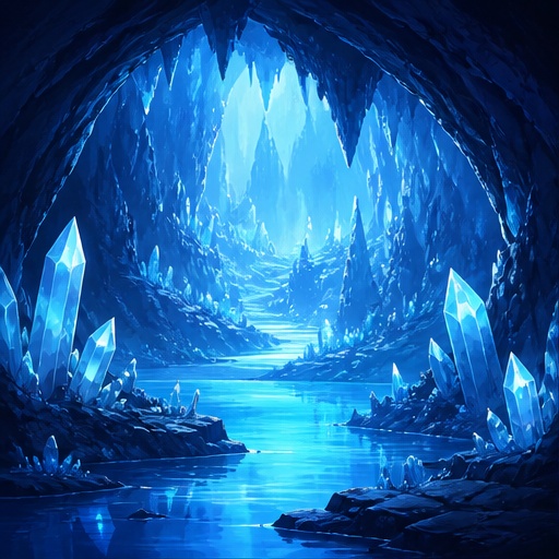 【5枚セット】水晶洞窟 背景素材｜商用利用可