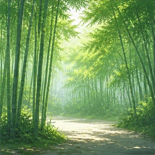 【サイズ選択】竹林の小径 背景素材|商用利用可