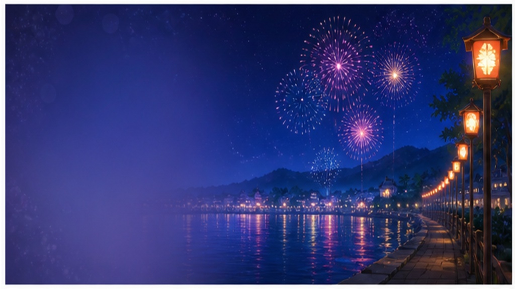 【5枚セット】夏祭り・花火の配信背景素材|商用利用可