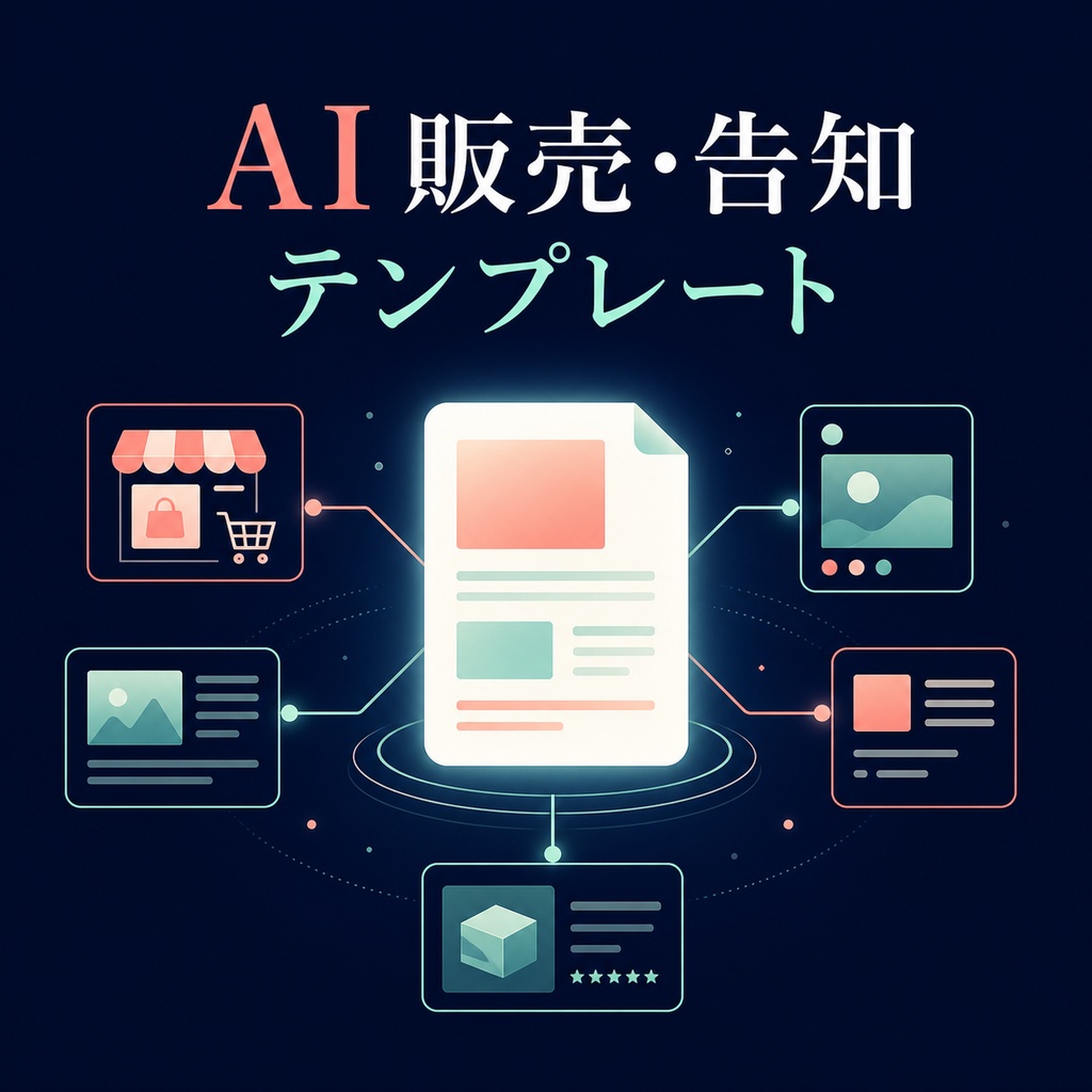 商品販売・告知文を一括作成するAIテンプレ｜5媒体対応