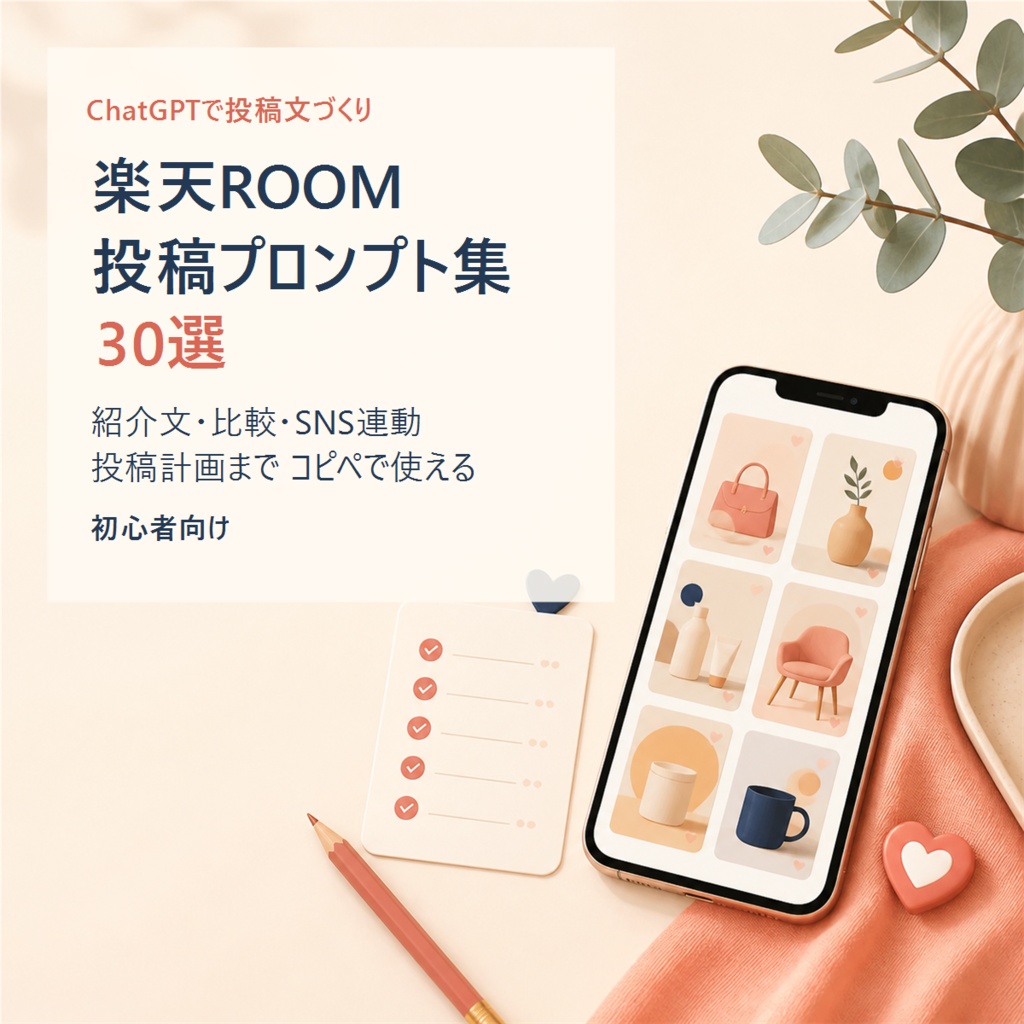 楽天ROOM投稿プロンプト集30選|紹介文・比較・SNS連動・投稿計画