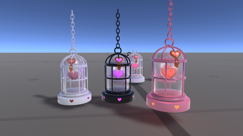 【VRChatワールド向け】ハートアンティークランタン - MAKICuteLantern