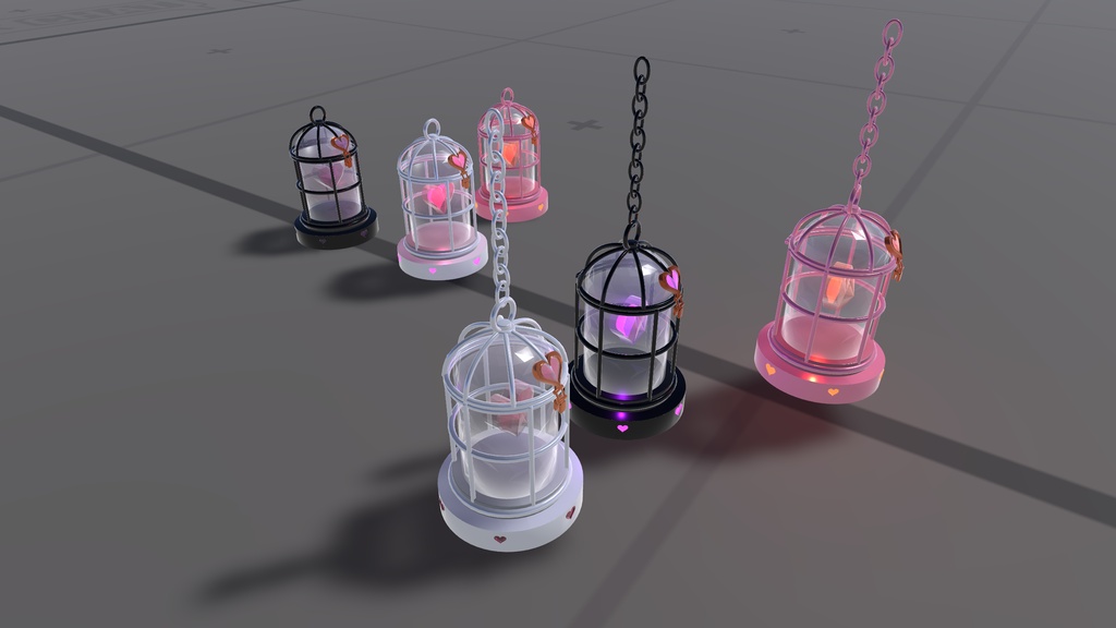【VRChatワールド向け】ハートアンティークランタン - MAKICuteLantern