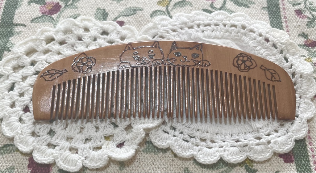 木製動物柄櫛2