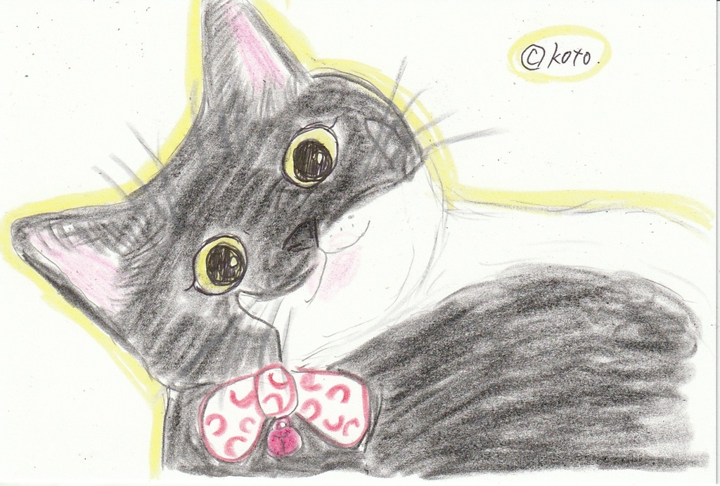 手描き猫のポストカード2