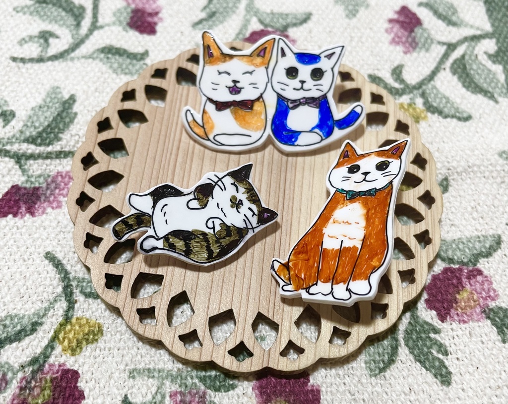 にゃんこブローチ(3点セット)8