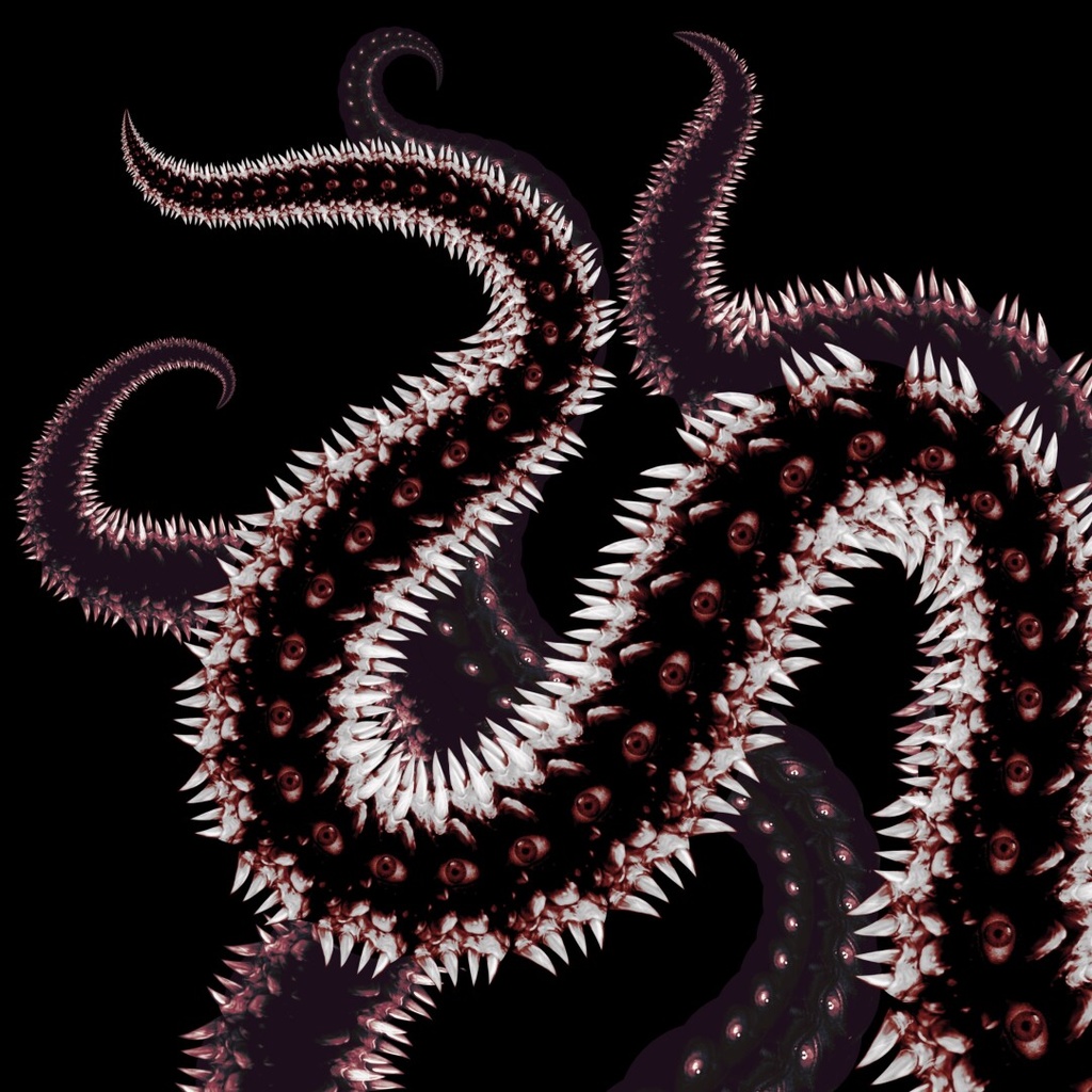 Procreate ブラシ - クトゥルフ様式(触手/眼球/歯/ダークスタイル)50本