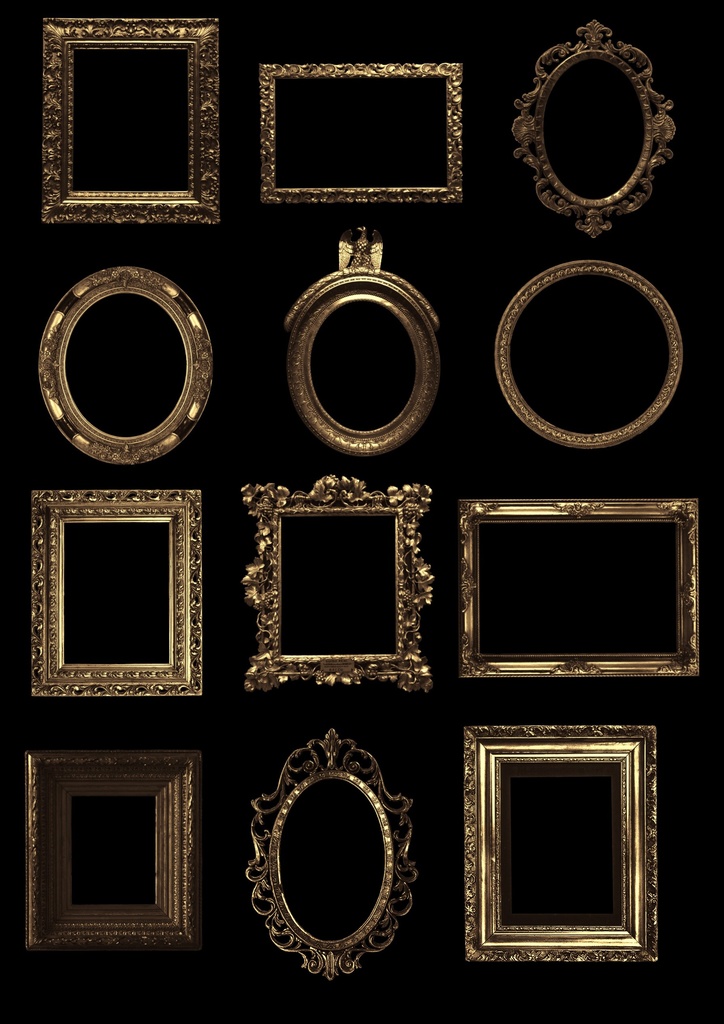 Procreate ブラシ - 額縁(額縁装飾、額装て)95本