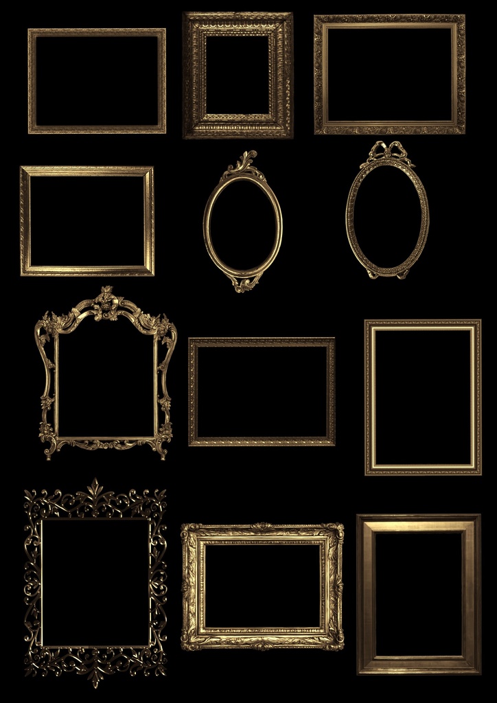 Procreate ブラシ - 額縁(額縁装飾、額装て)95本