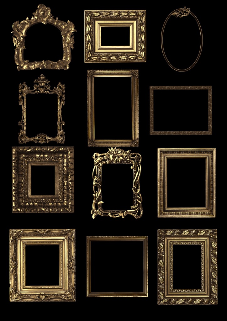 Procreate ブラシ - 額縁(額縁装飾、額装て)95本