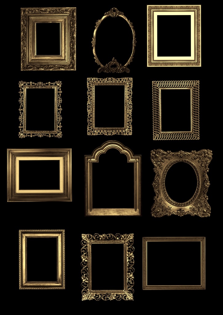 Procreate ブラシ - 額縁(額縁装飾、額装て)95本